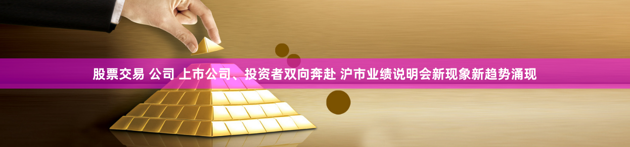 股票交易 公司 上市公司、投资者双向奔赴 沪市业绩说明会新现象新趋势涌现